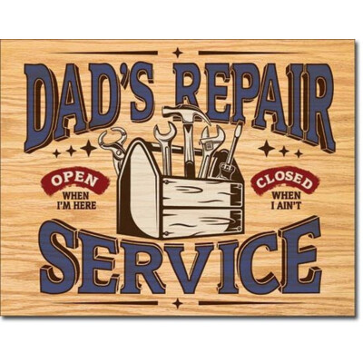 Blechschild Dads Repair Service