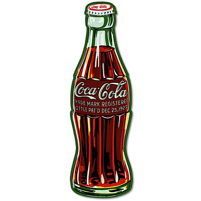 Blechschild Coca Cola Bottle 