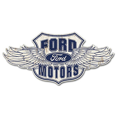 Blechschild Ford Winged Logo geprägt