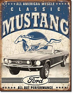 Blechschild Classic Ford Mustang